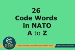 26 Code Words in the NATO Phonetic Alphabet - Online Guider