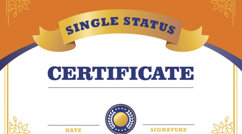 How Can You Get a Single Status Certificate?